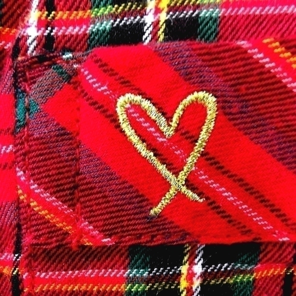 Victoria's Secret Women's S Red Plaid PJ Shirt Top - Picture 9 of 11